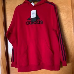NWT Adidas boys hooded sweatshirt.